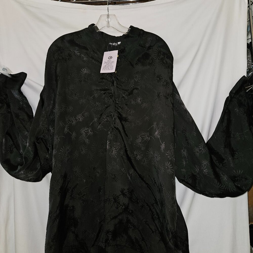 XL NWT Mens  Black Poet Pirate Renn SHirt, Puffy Sleeves